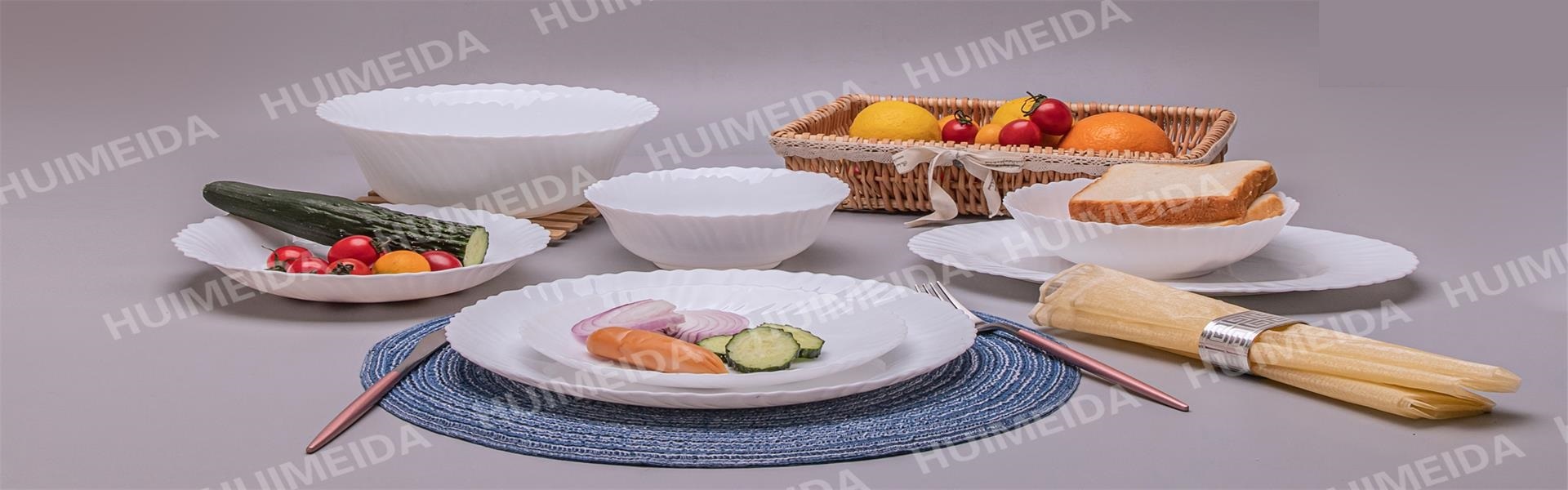 opálové sklo, skleněné nádobí, jídelní set,XIANNING HUIMEIDA INDUSTRY&TRADE CO.,LTD
